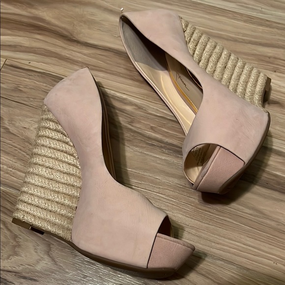 Jessica Simpson Shoes - Jessica Simpson Pink Cream Wedge Heels